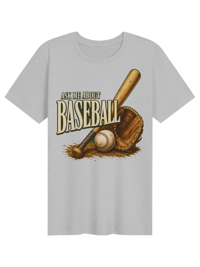 Ask Me About Baseball athletic heather preview
