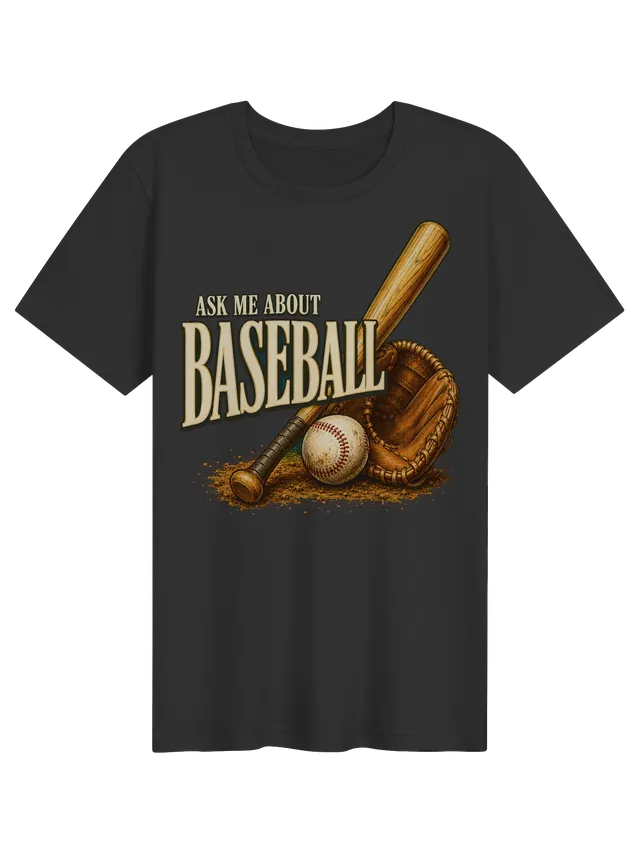 Ask Me About Baseball dark grey preview