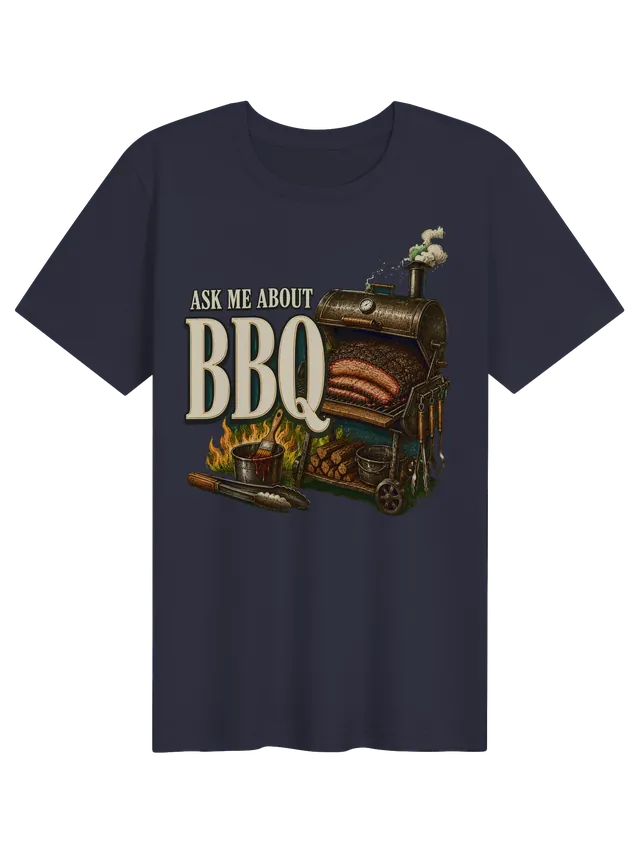 Ask Me About BBQ navy preview