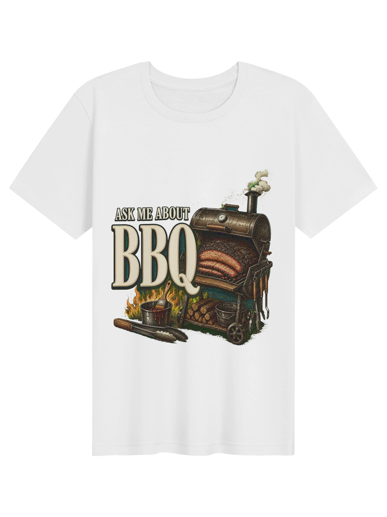 Ask Me About BBQ T-Shirt preview from Lolsies
