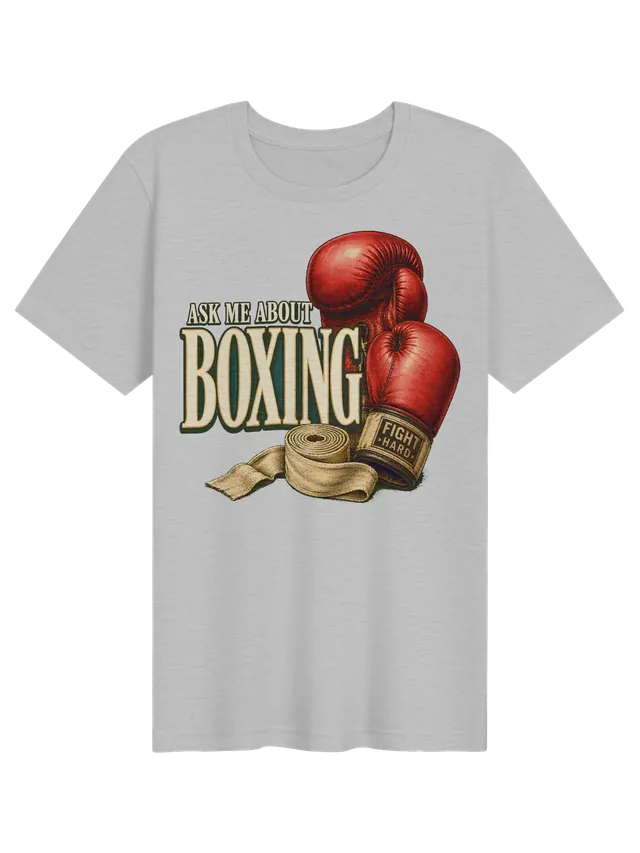Ask Me About Boxing athletic heather preview
