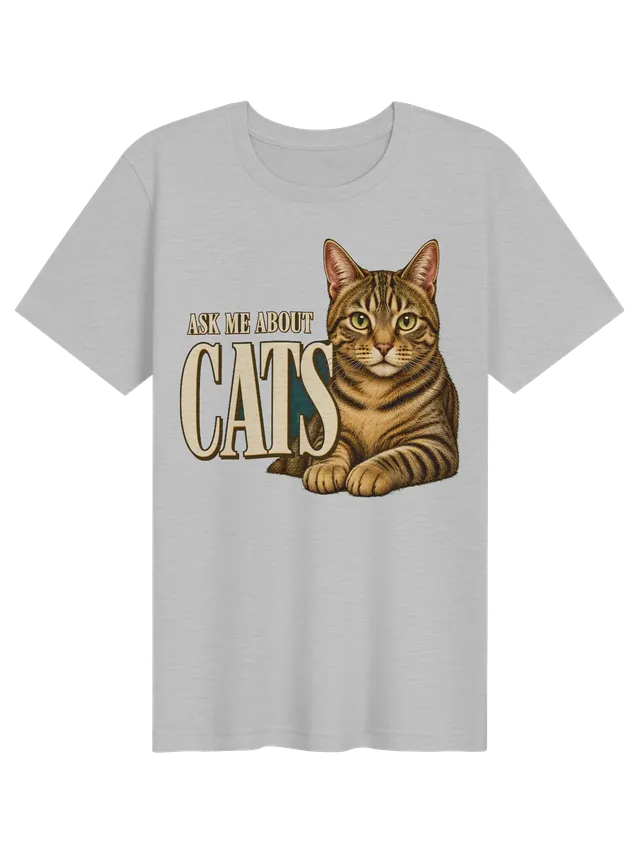 Ask Me About Cats athletic heather preview