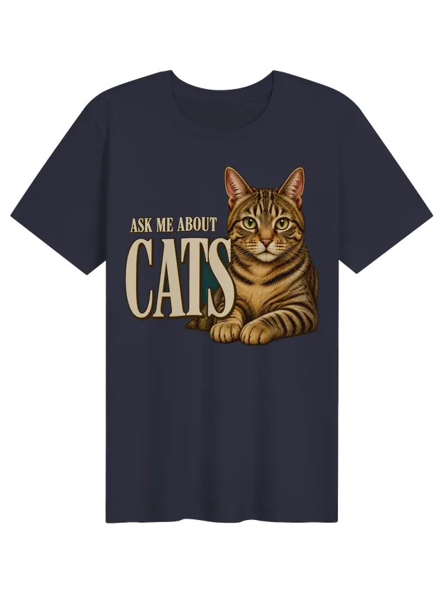 Ask Me About Cats navy preview