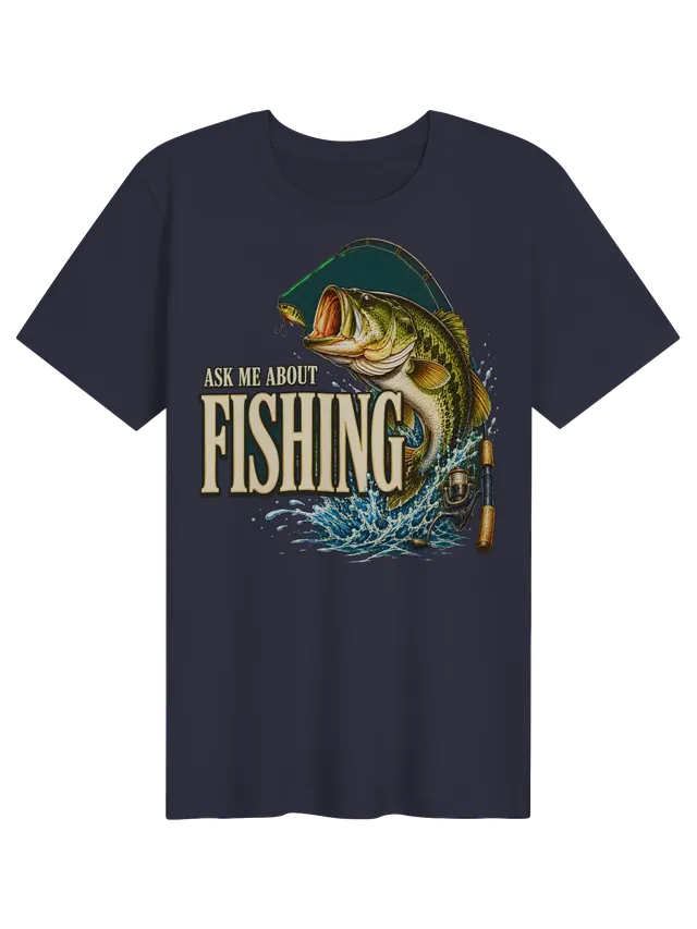 Ask Me About Fishing navy preview