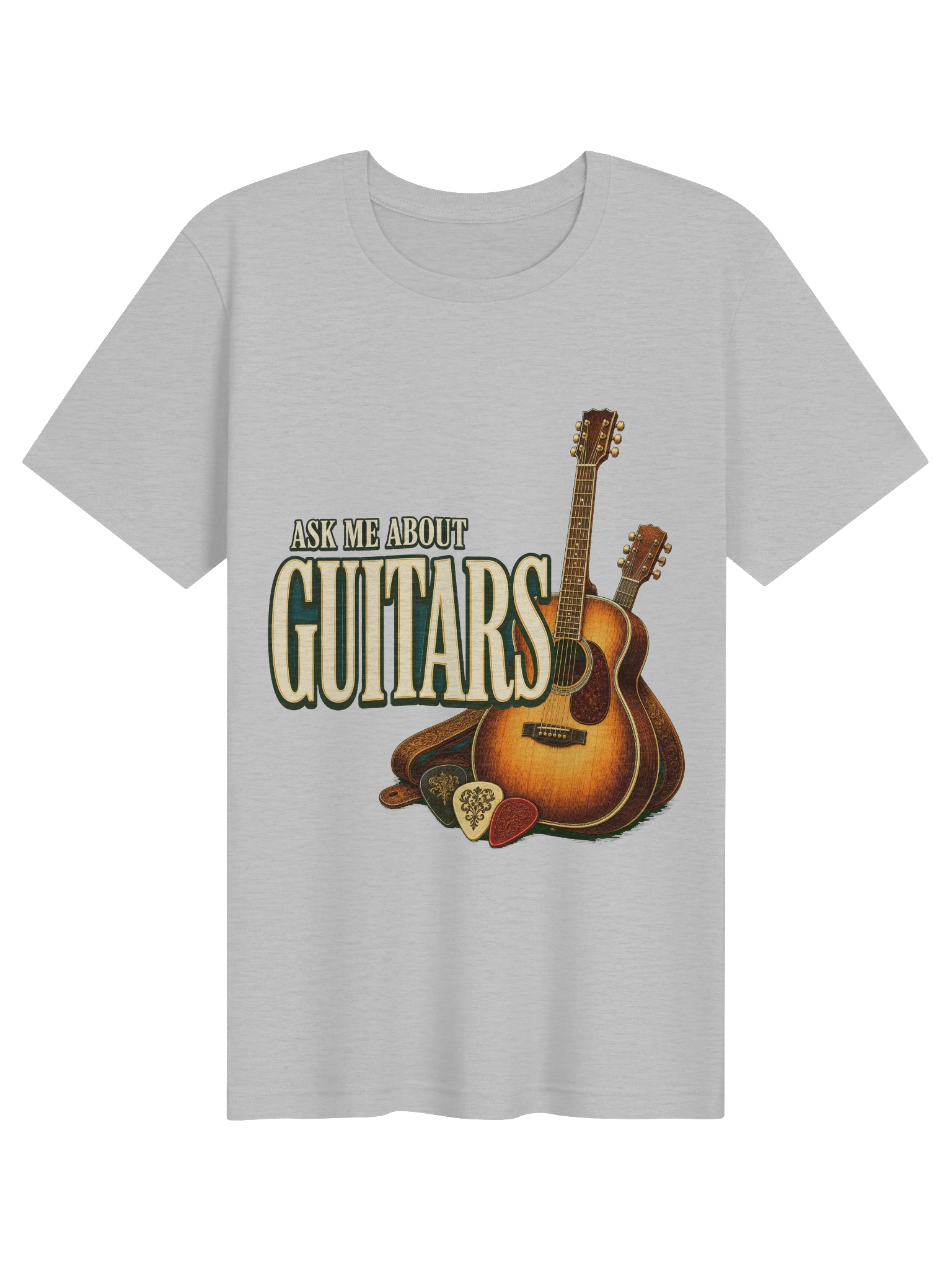 Ask Me About Guitars T-Shirt preview from Lolsies