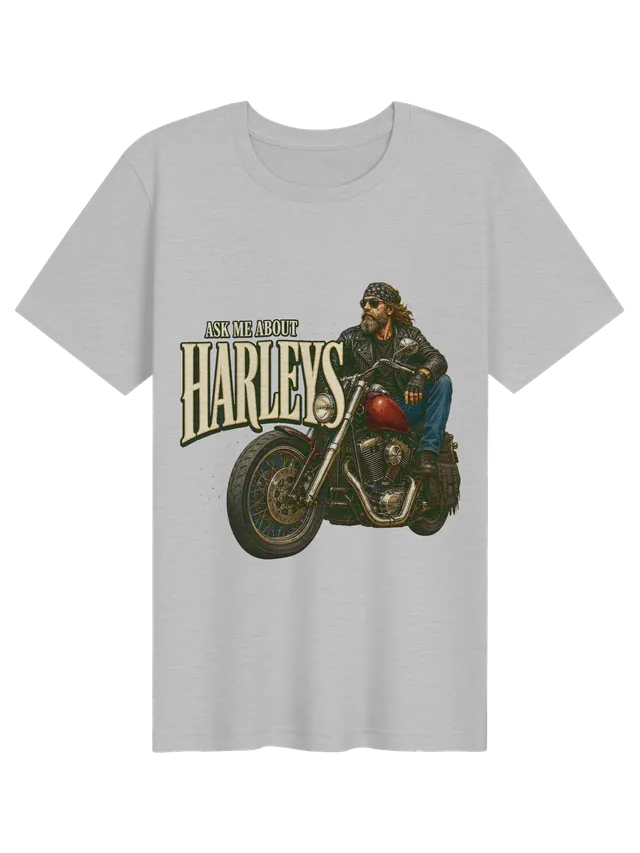 Ask Me About Harleys athletic heather preview