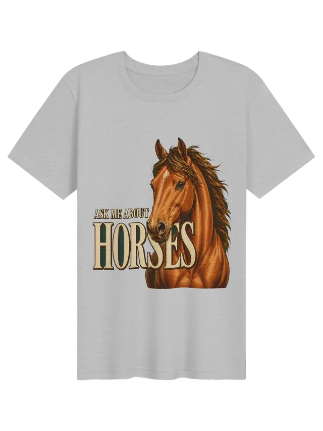 Ask Me About Horses athletic heather preview