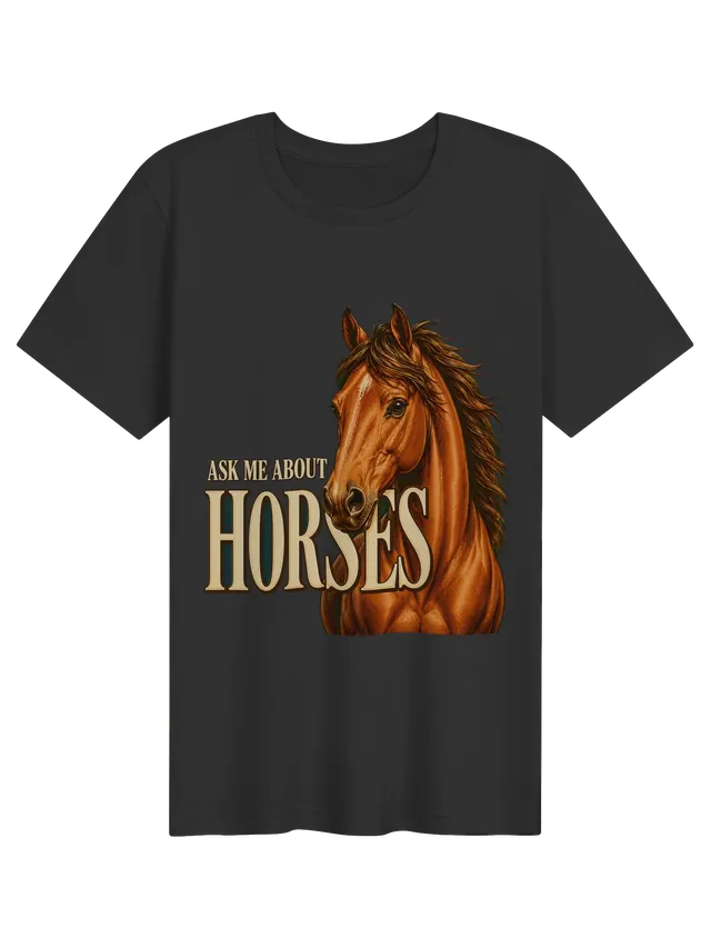 Ask Me About Horses dark grey preview