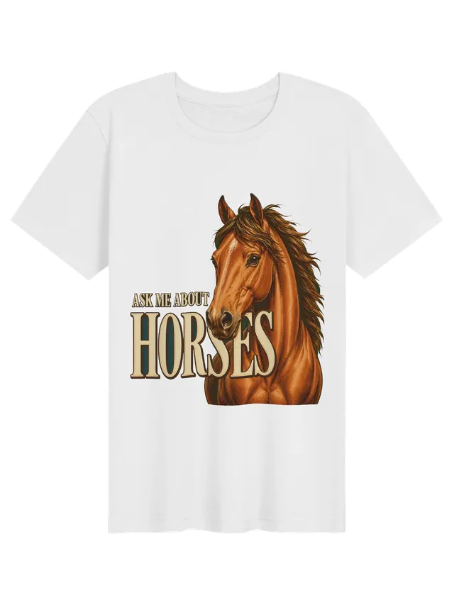 Ask Me About Horses white preview