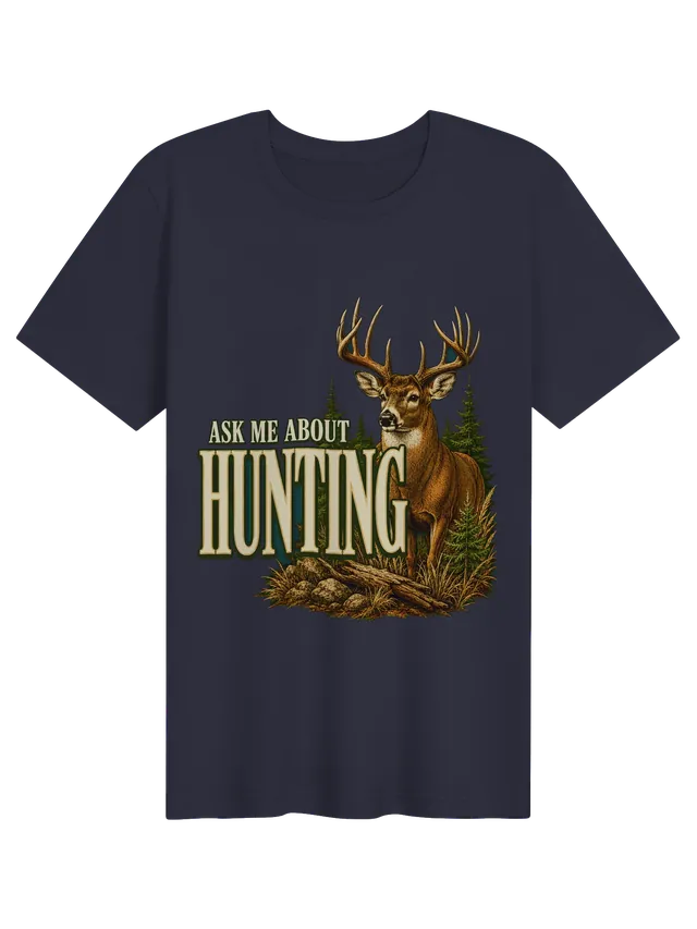 Ask Me About Hunting navy preview