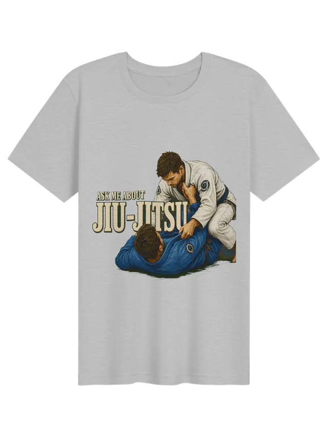 Ask Me About Jiu-Jitsu athletic heather preview