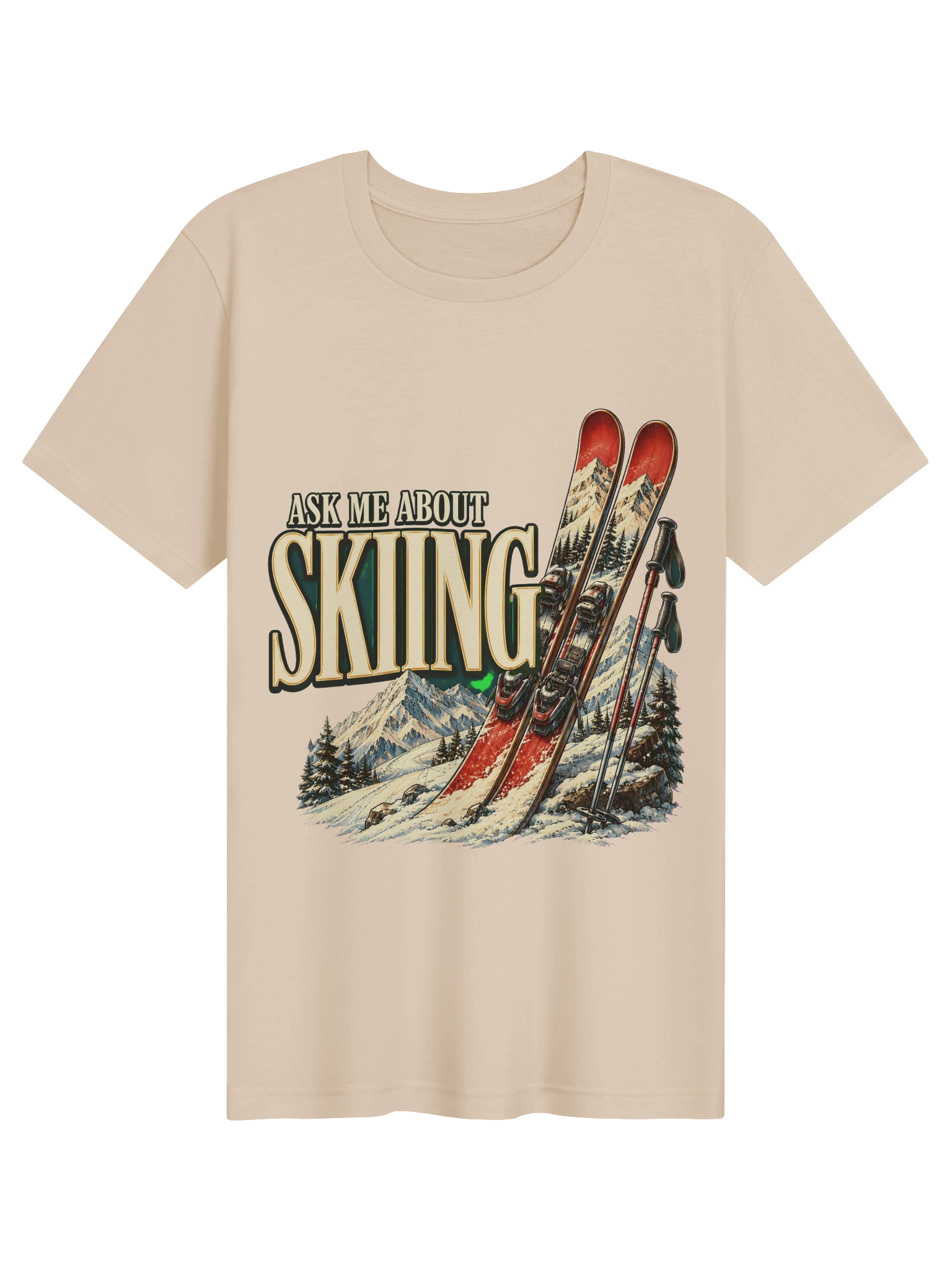 Ask Me About Skiing T-Shirt preview from Lolsies