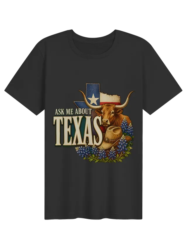 Ask Me About Texas dark grey preview