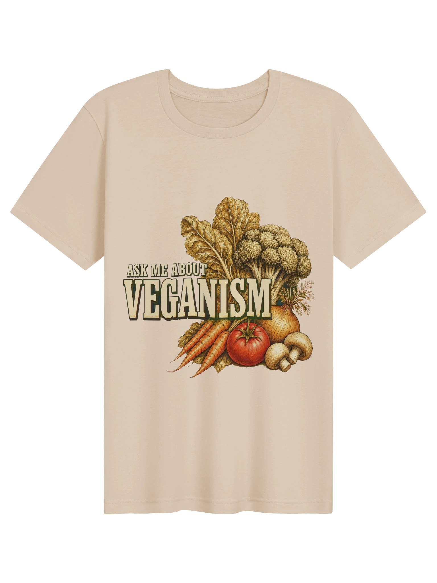 Ask Me About Veganism T-Shirt preview from Lolsies
