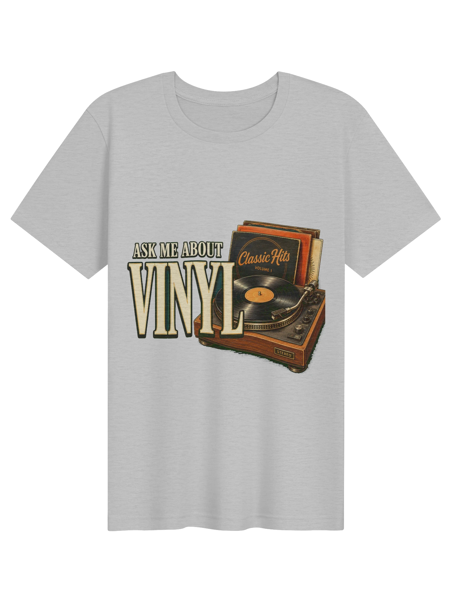 Ask Me About Vinyl T-Shirt preview from Lolsies