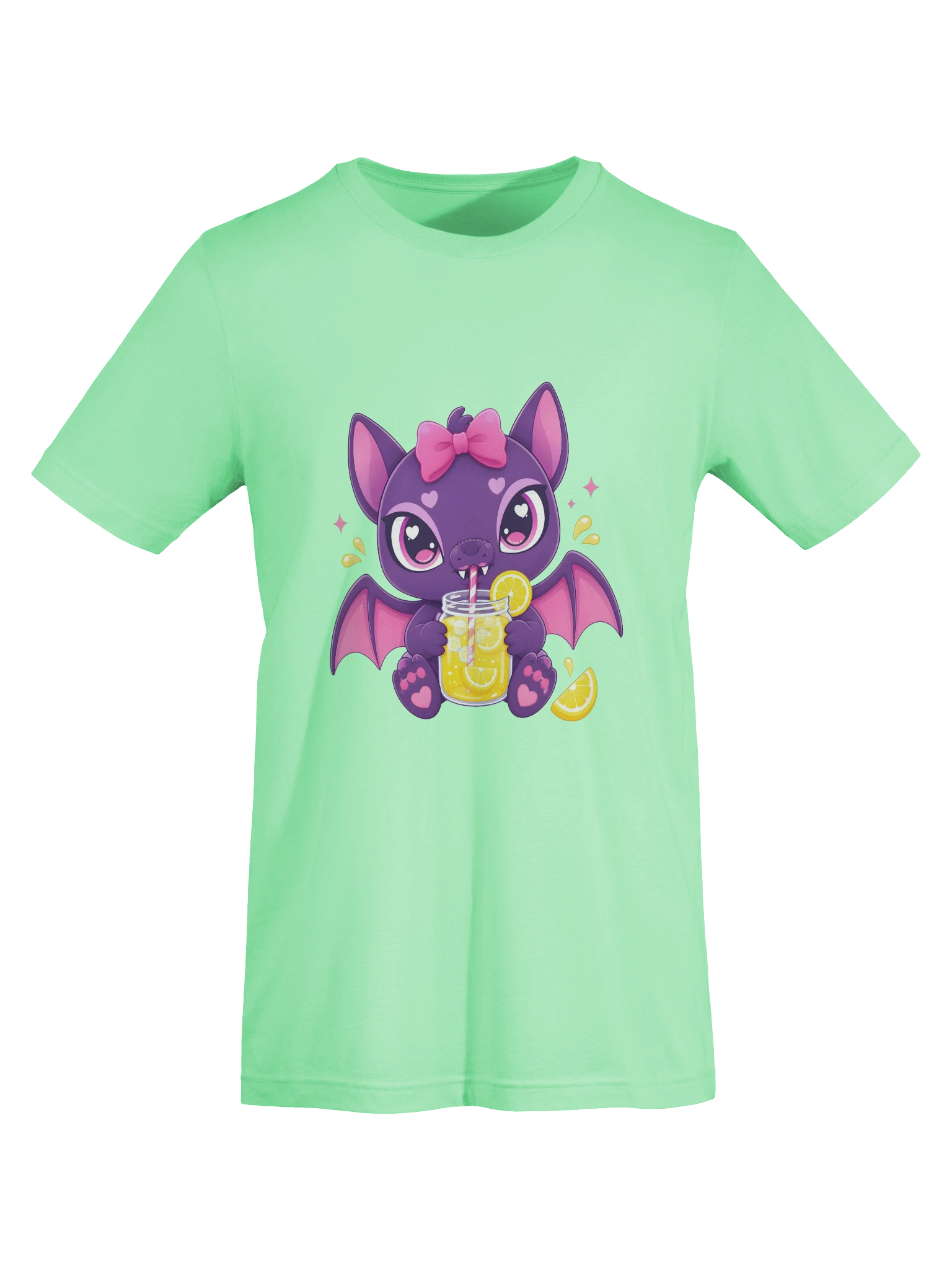 Bat Drinking Lemonade T-Shirt preview from Lolsies