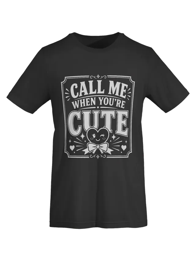 Call Me When You're Cute dark grey preview