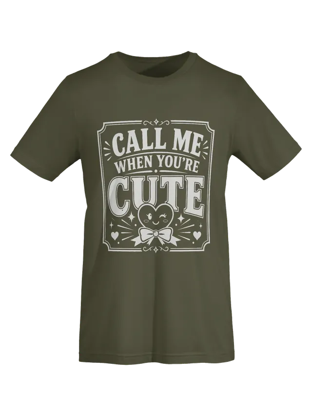 Call Me When You're Cute military green preview
