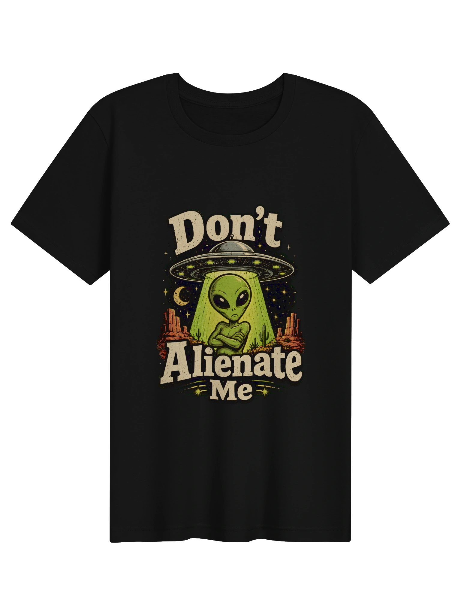Don't Alienate Me shown on a Black Tee by LOLsies
