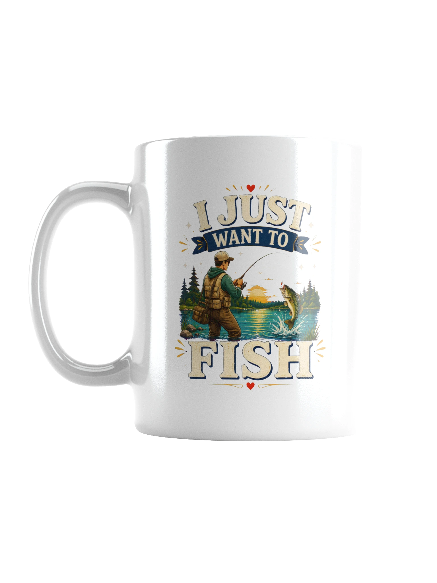 I Just Want To Fish mug preview