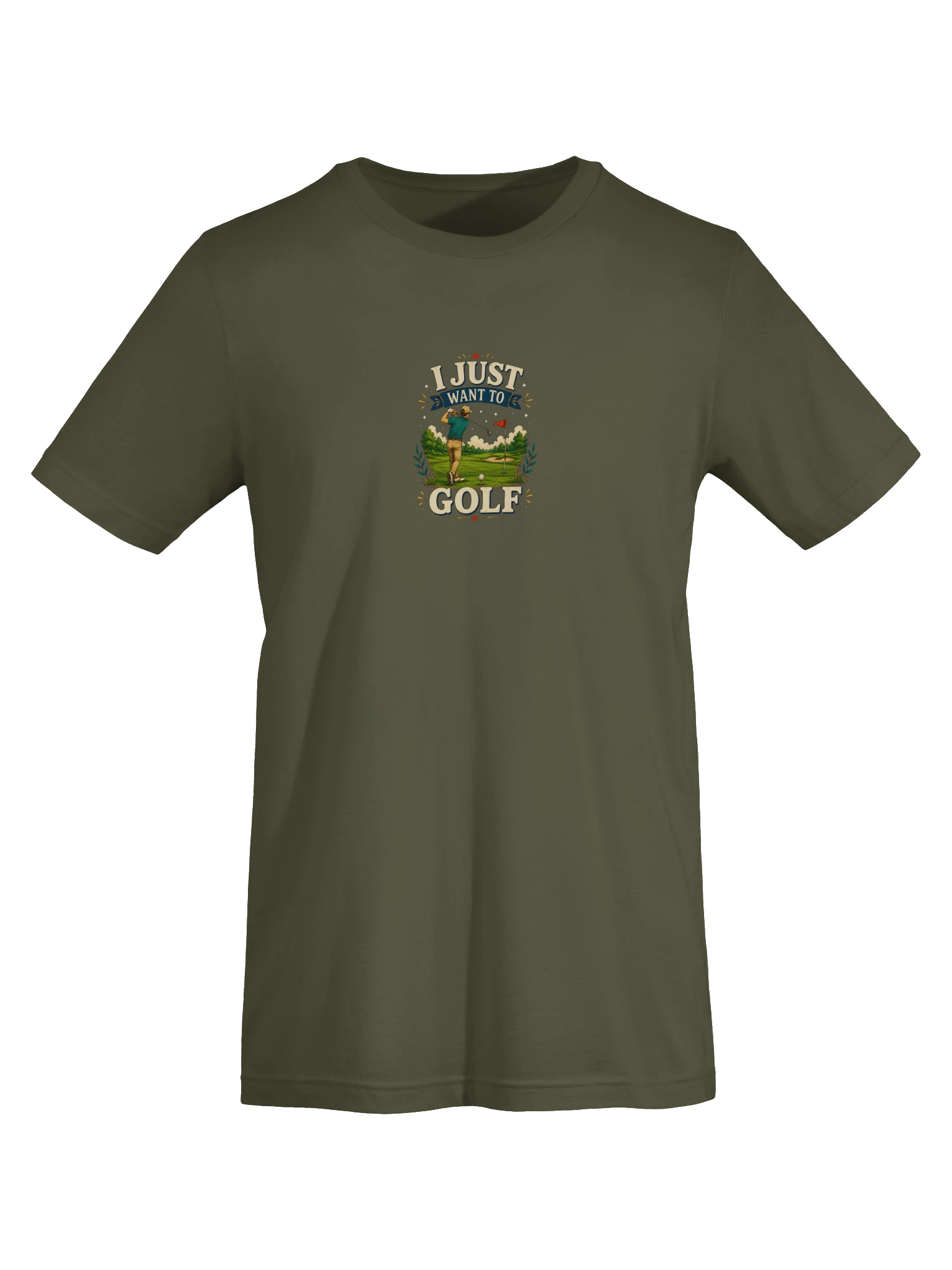 I Just Want To Golf military green preview