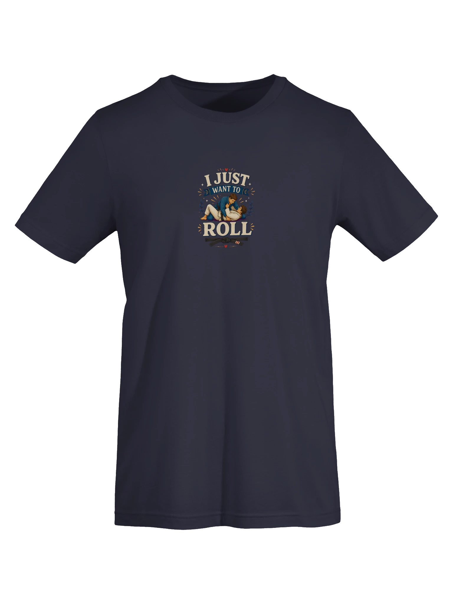 I Just Want To Roll shown on a Navy Tee by LOLsies