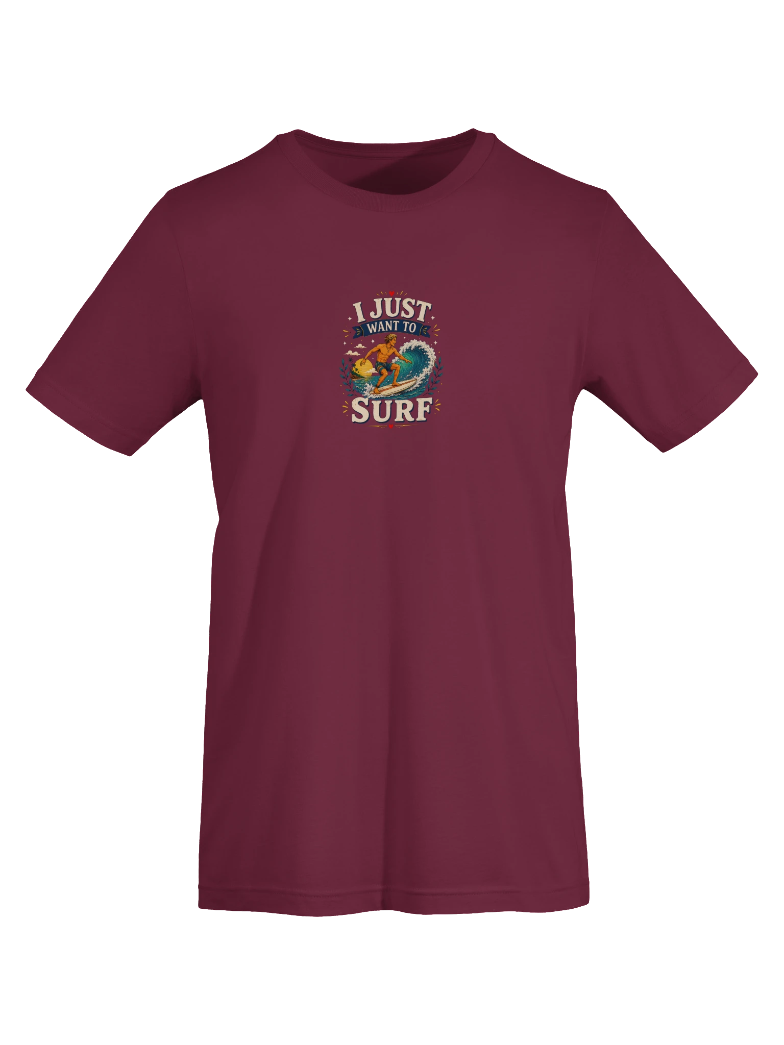 I Just Want To Surf maroon preview