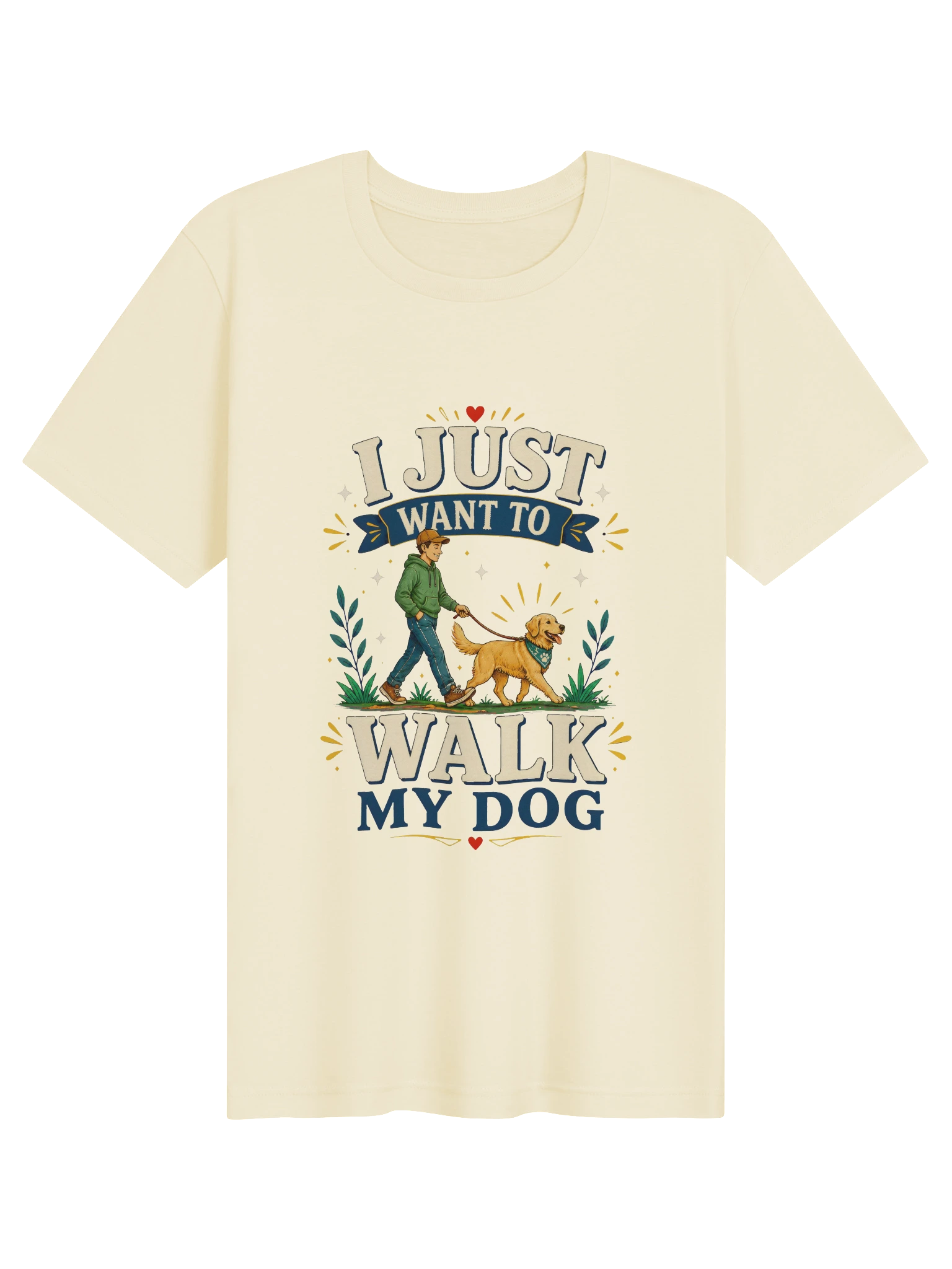 I Just Want To Walk My Dog T-Shirt preview from Lolsies