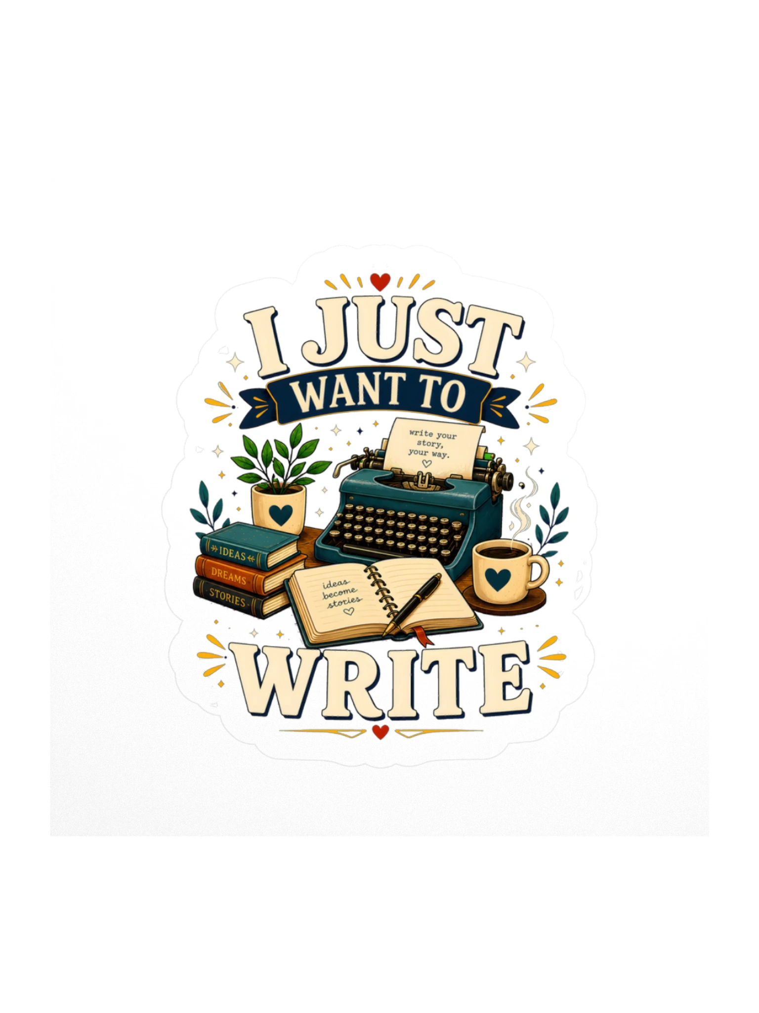 I Just Want To Write sticker preview
