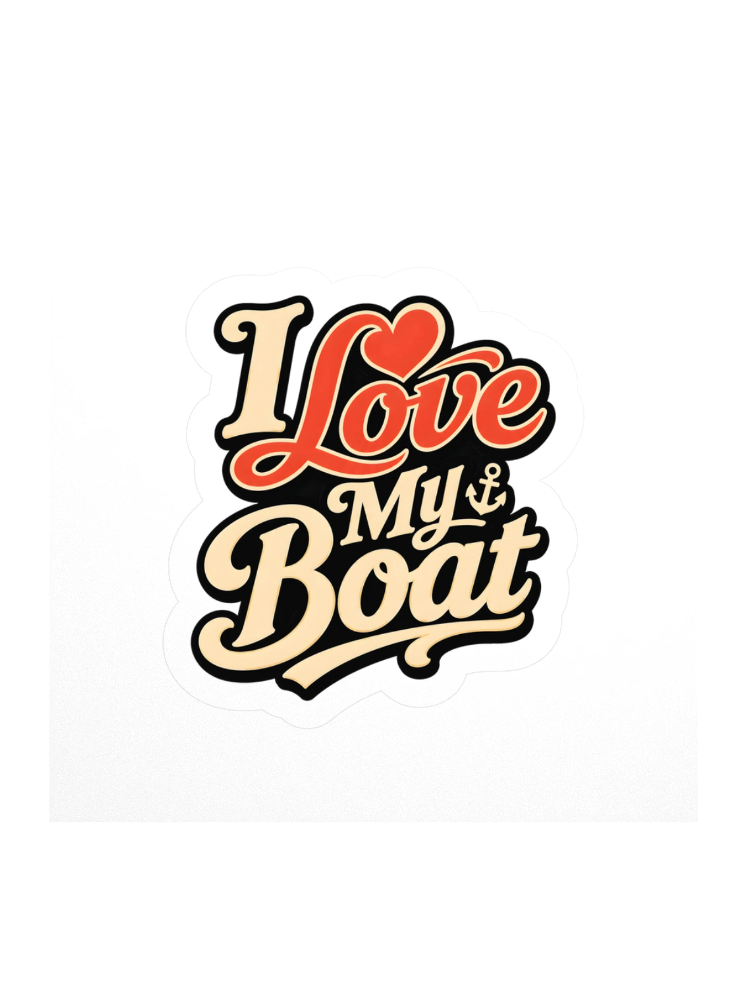 I Love My Boat sticker preview