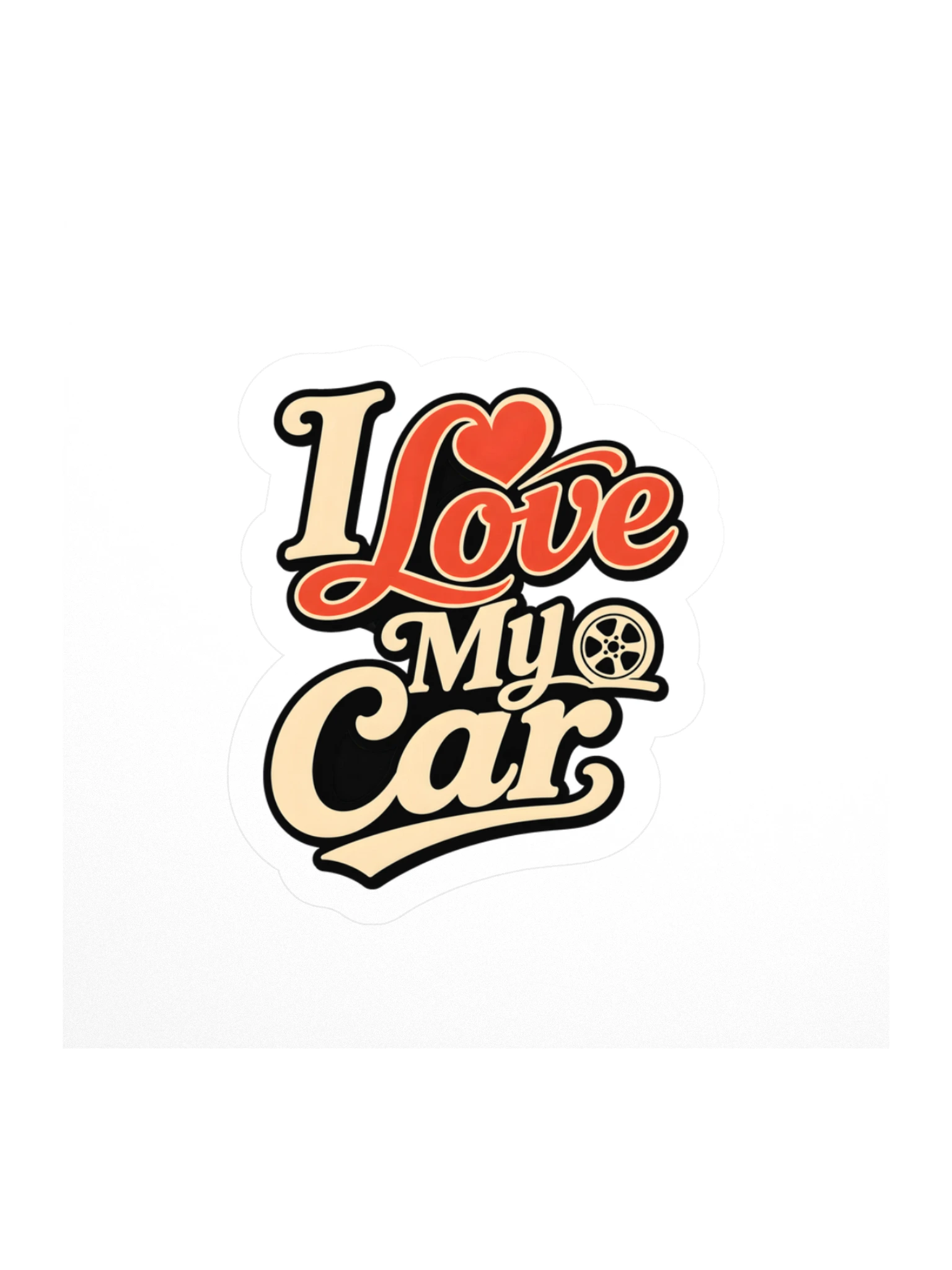 I Love My Car sticker preview