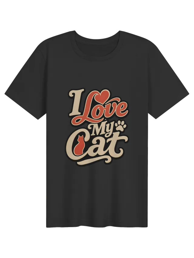 I Love My Cat dark grey preview