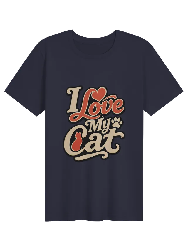 I Love My Cat navy preview