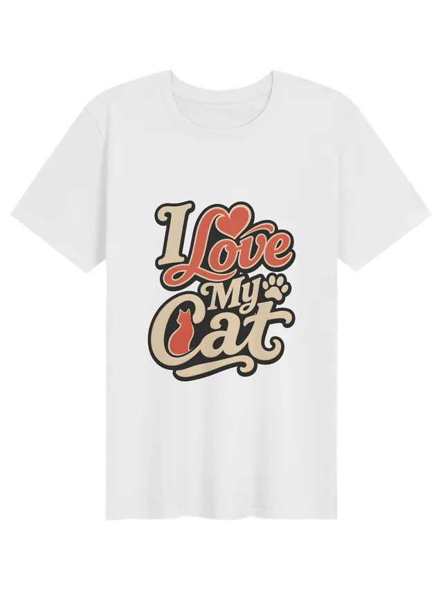 I Love My Cat white preview