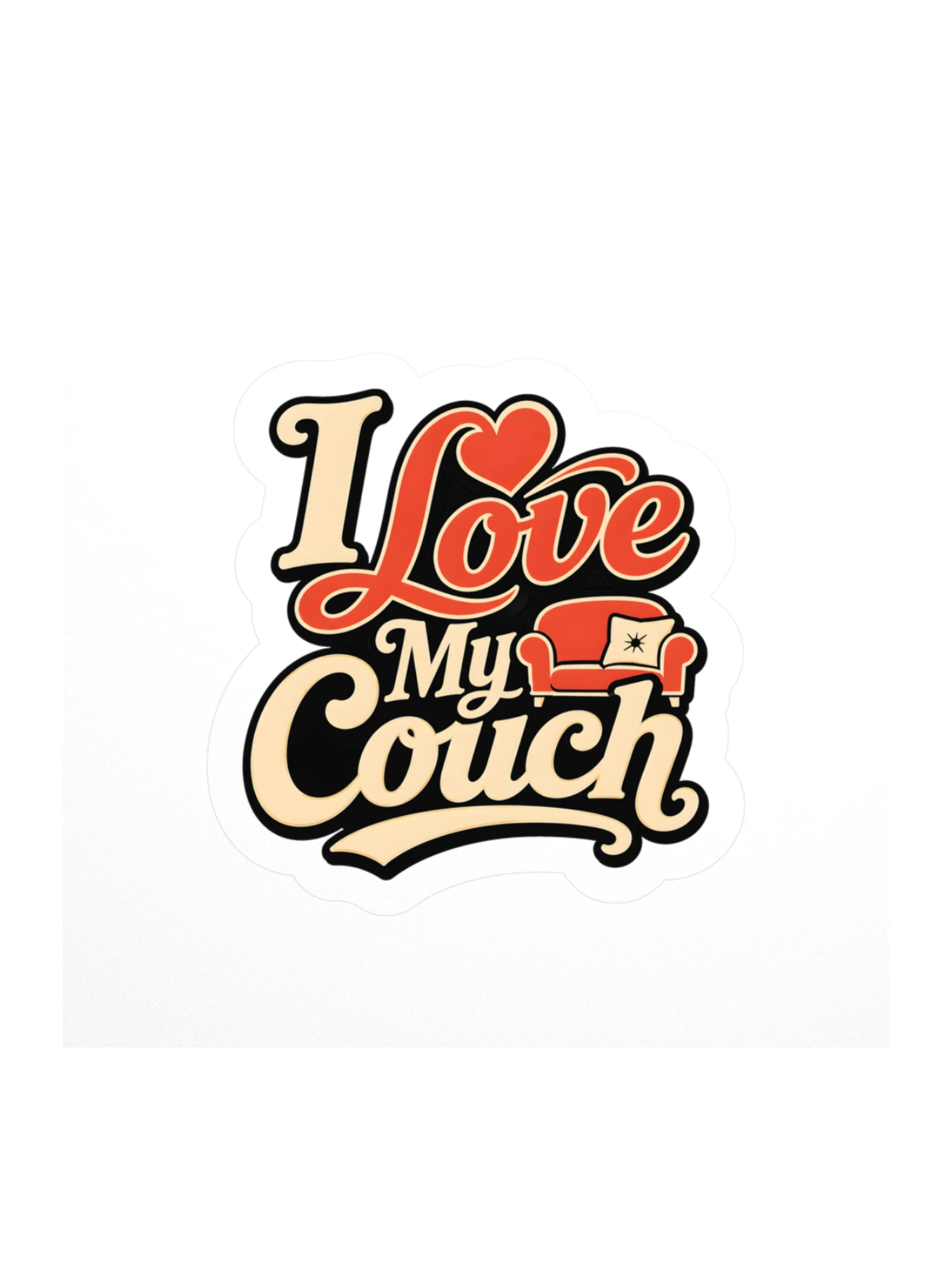 I Love My Couch sticker preview