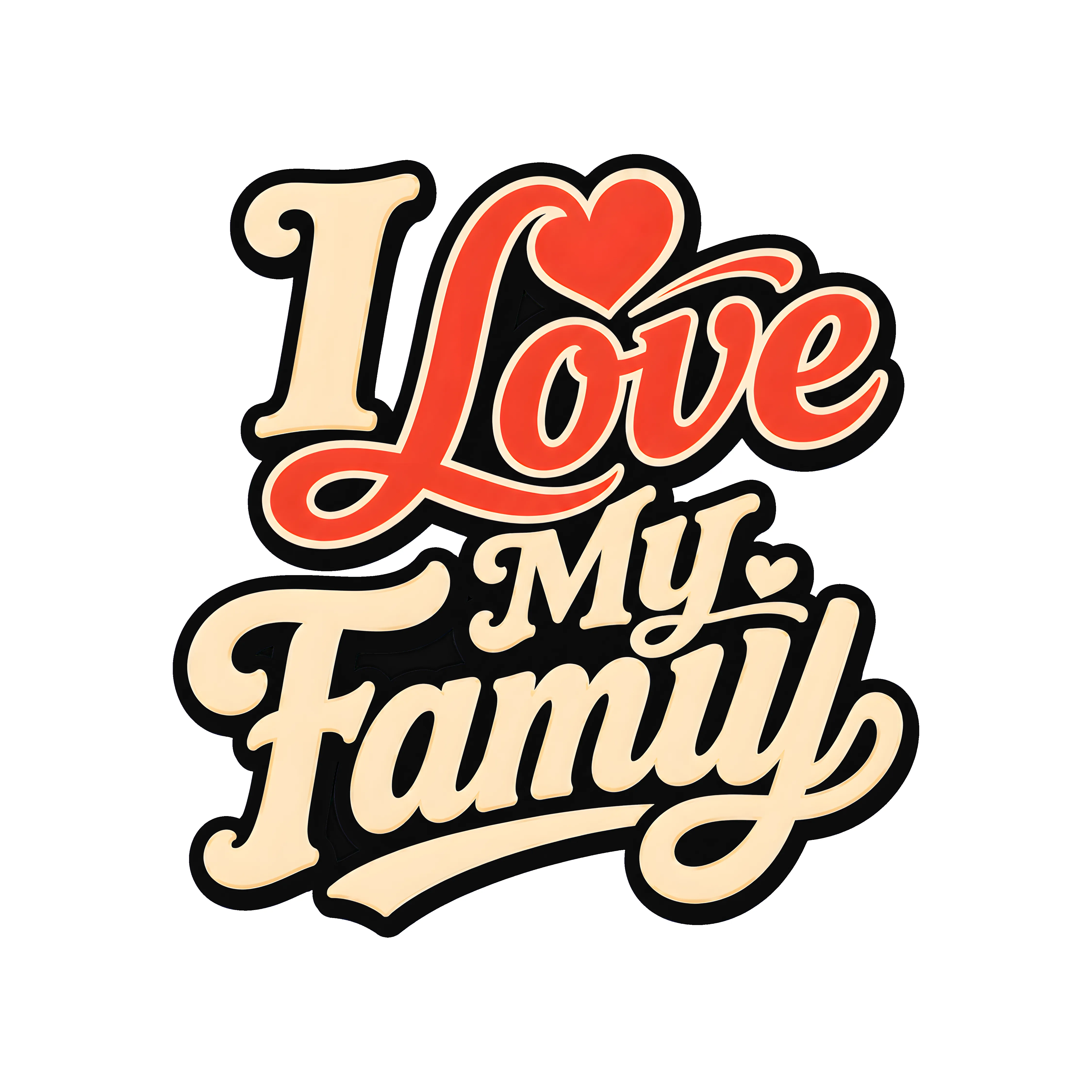 I Love My Family T-Shirt preview from Lolsies