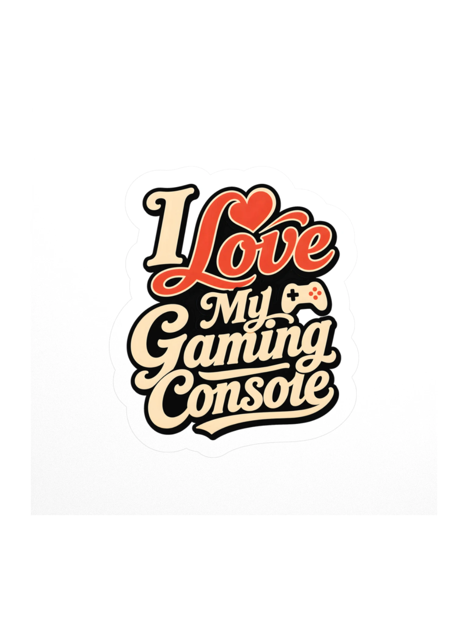 I Love My Gaming Console sticker preview