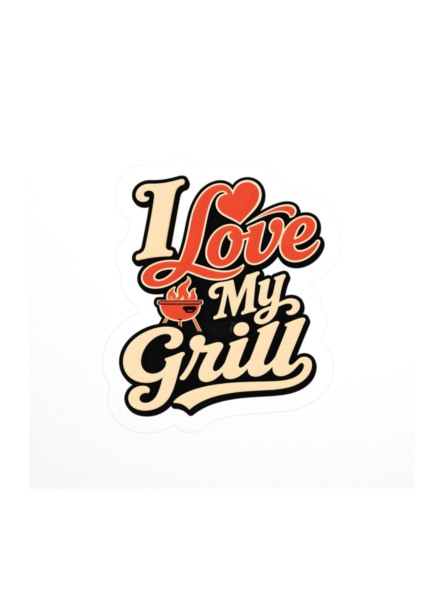 I Love My Grill sticker preview