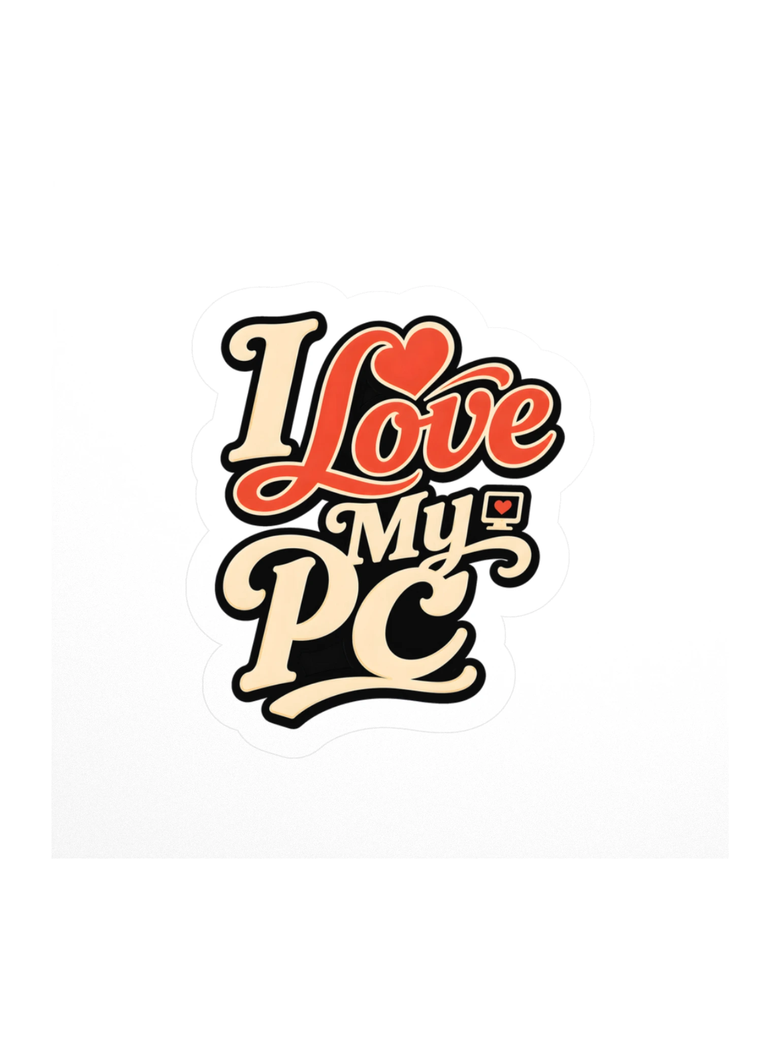 I Love My PC sticker preview