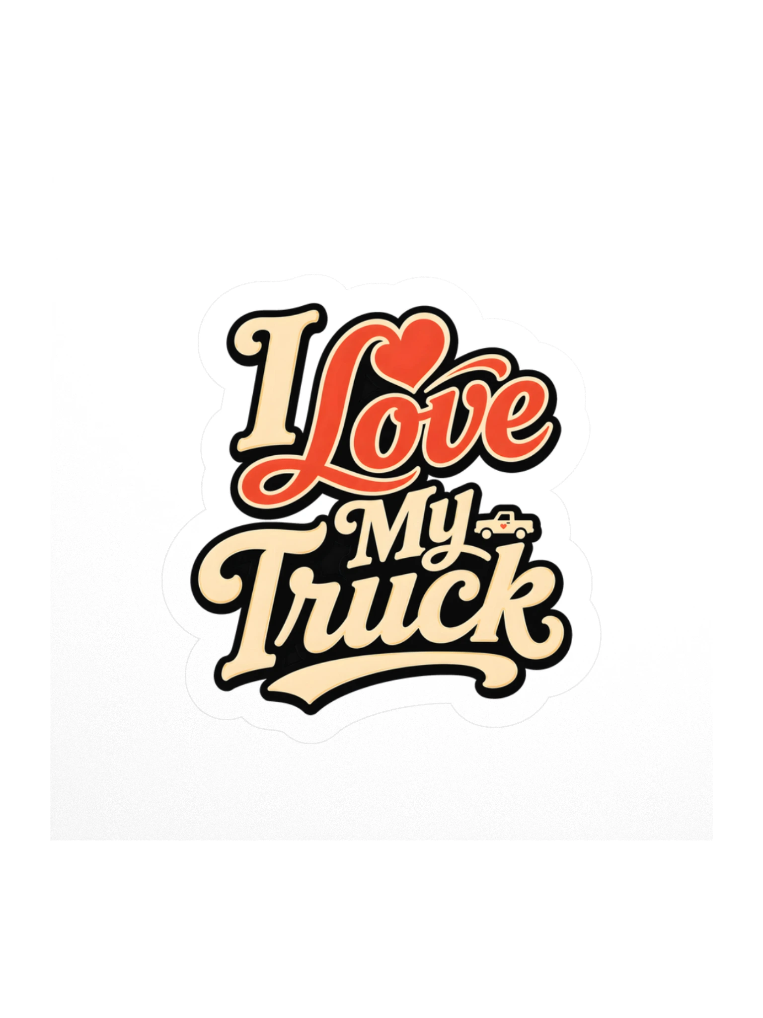 I Love My Truck sticker preview