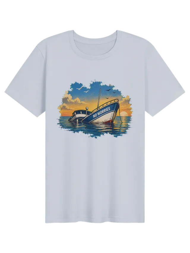 No Worries Boat light blue preview