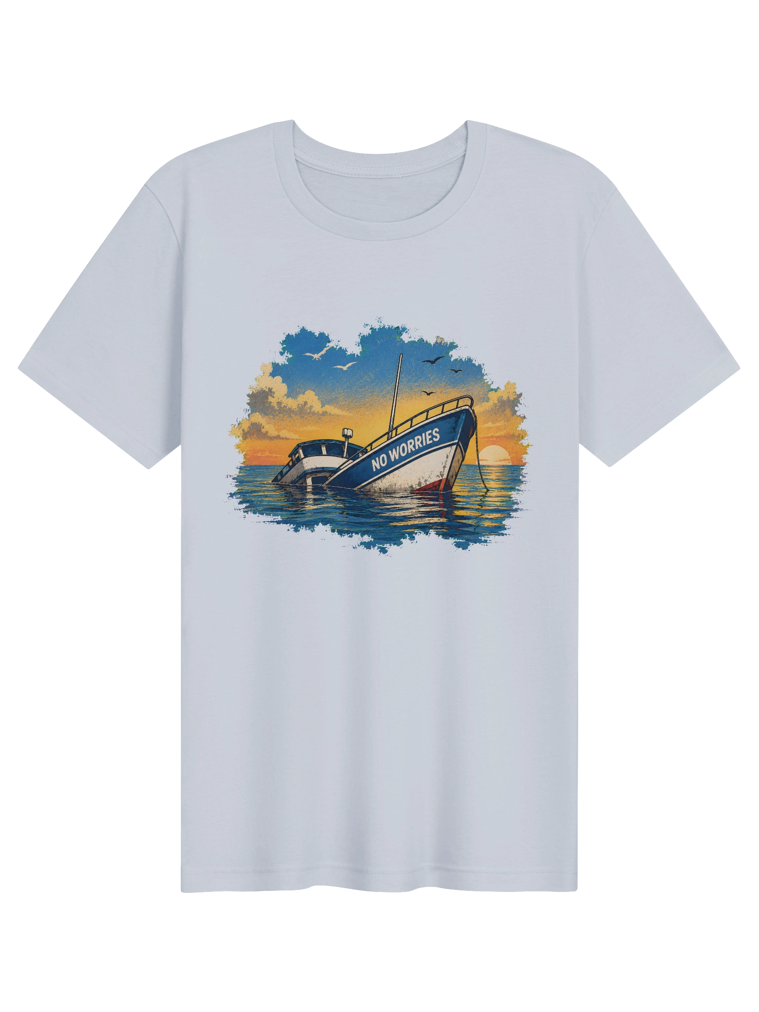 No Worries Boat light blue preview