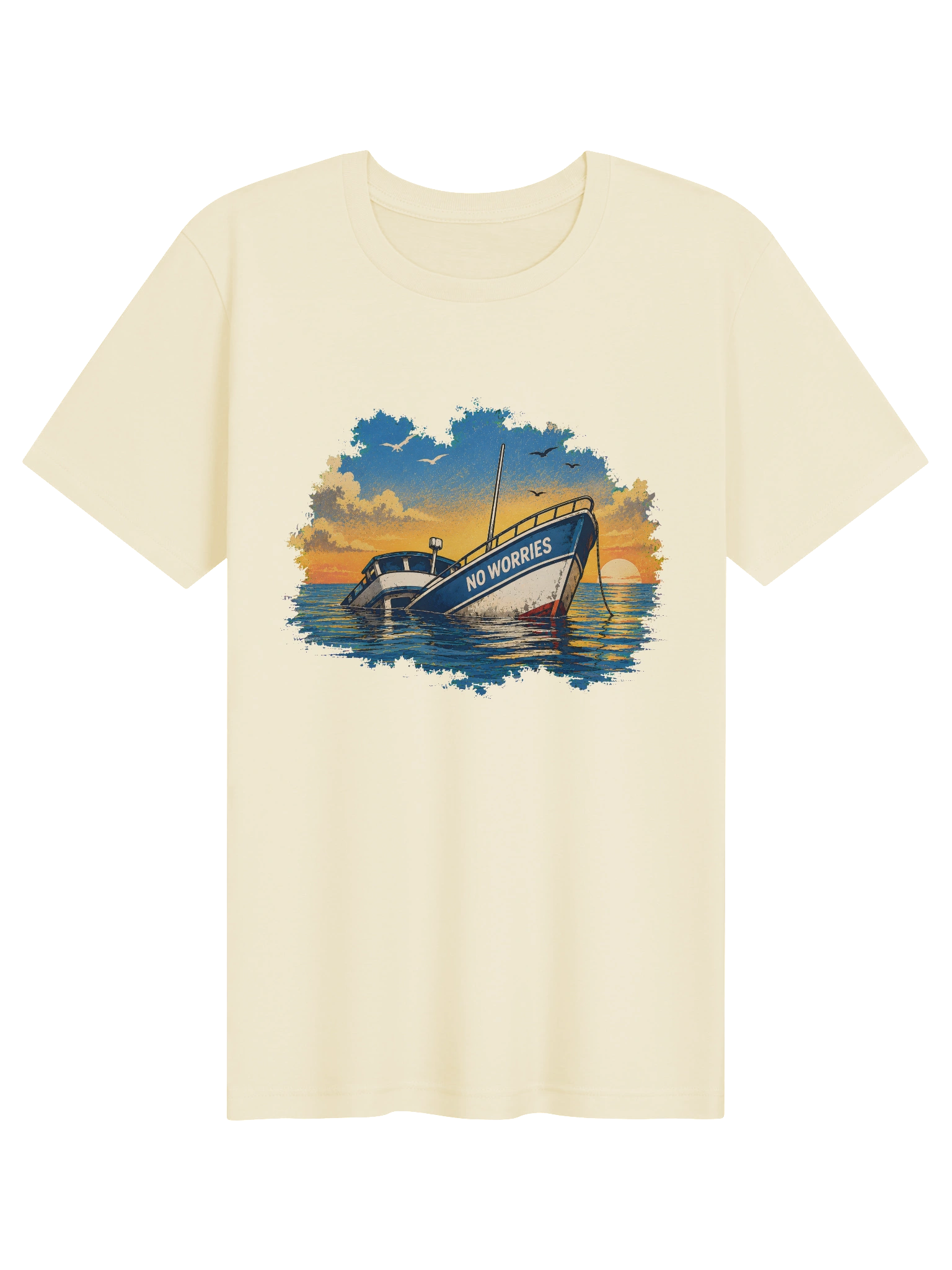 No Worries Boat T-Shirt preview from Lolsies
