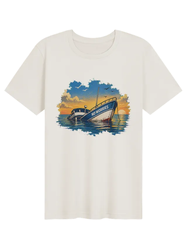 No Worries Boat vintage white preview