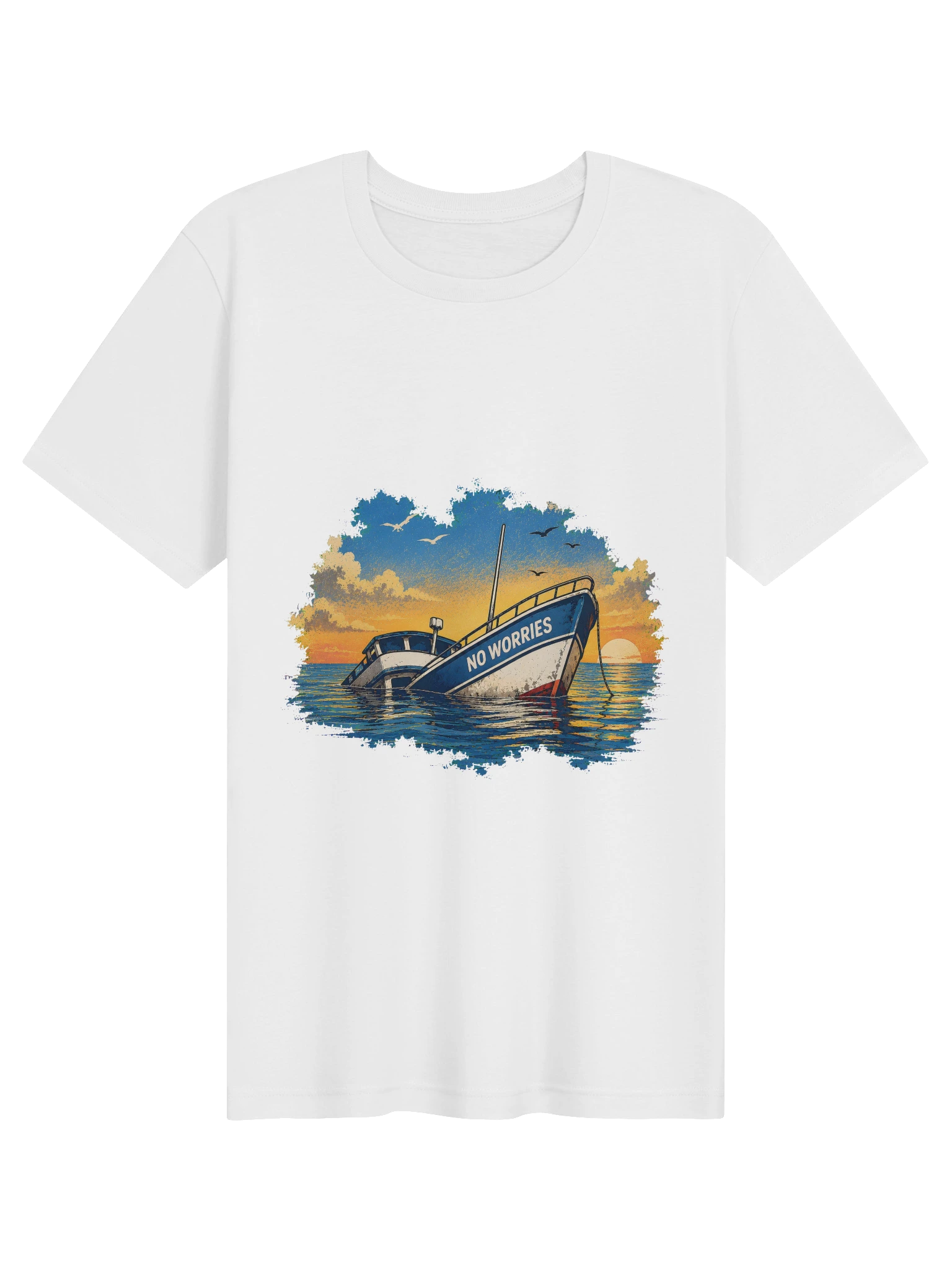 No Worries Boat T-Shirt preview