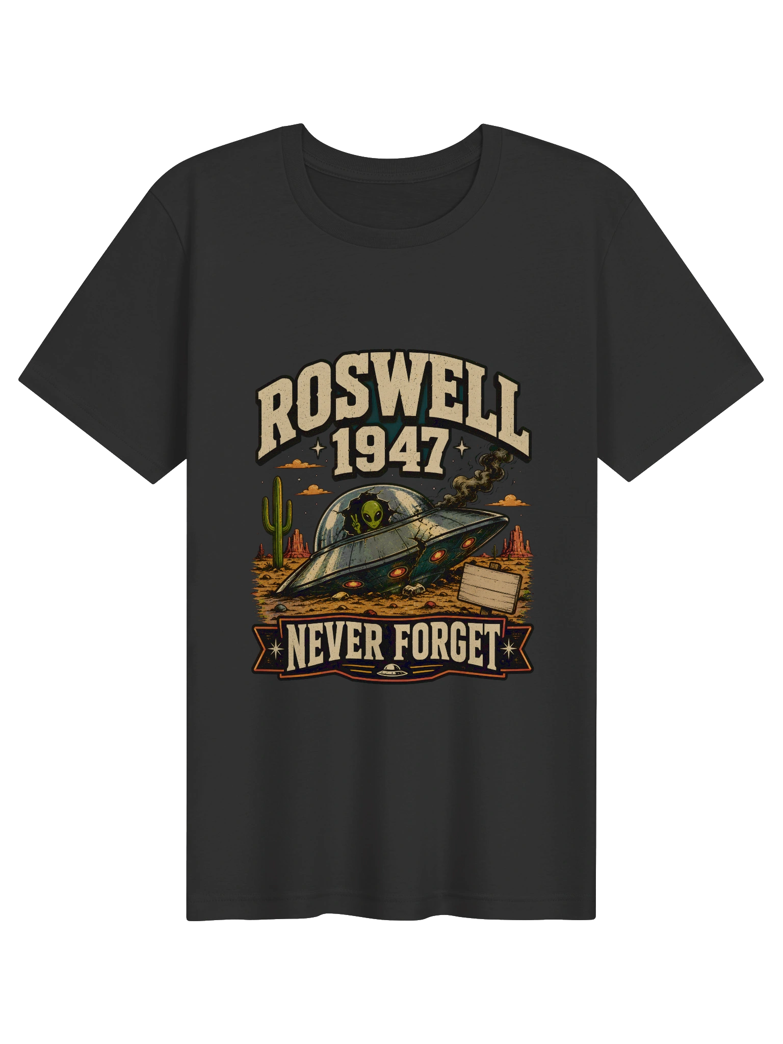Roswell 1947 Never Forget dark grey preview