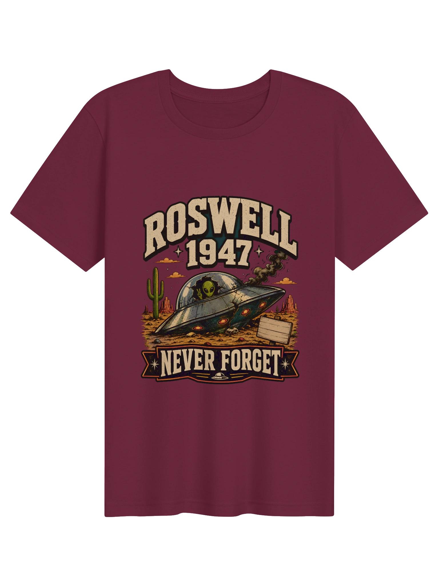 Roswell 1947 Never Forget T-Shirt preview from Lolsies