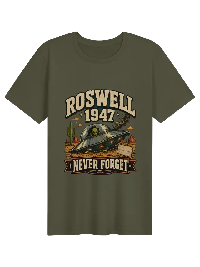 Roswell 1947 Never Forget military green preview
