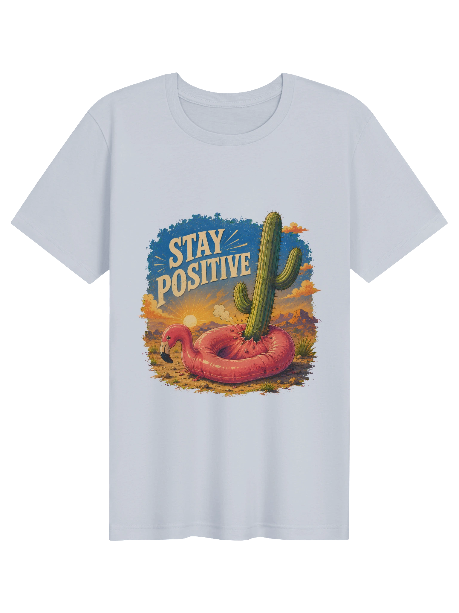 Stay Positive light blue preview