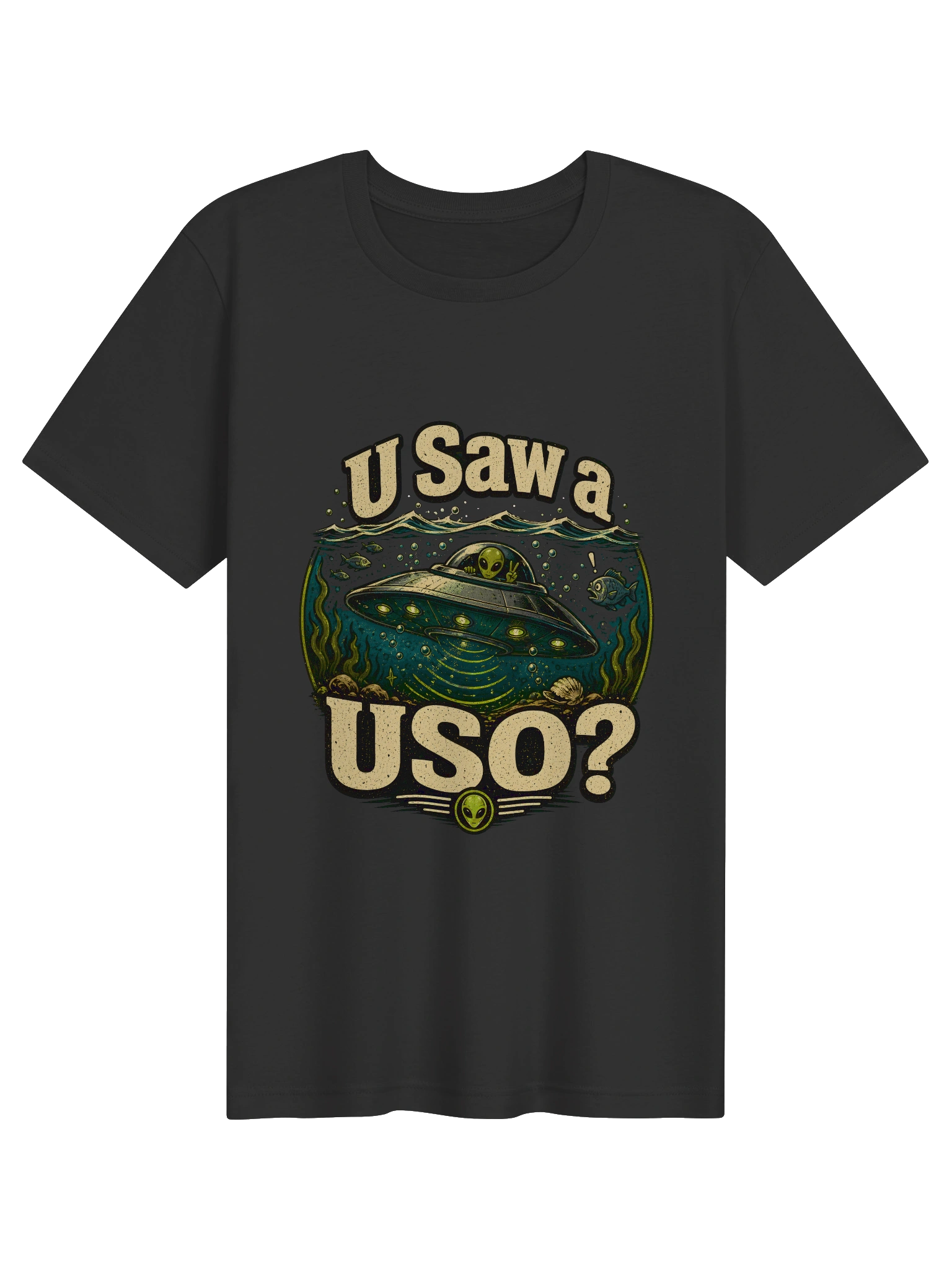 U Saw A USO? dark grey preview